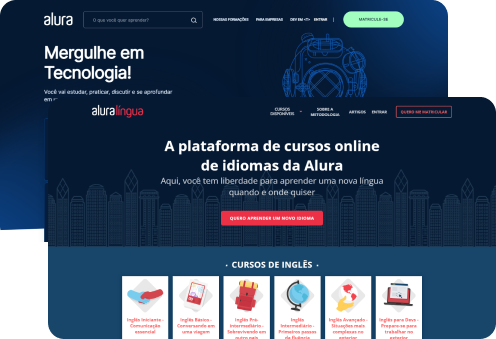 Tela alura+ e alura lígua